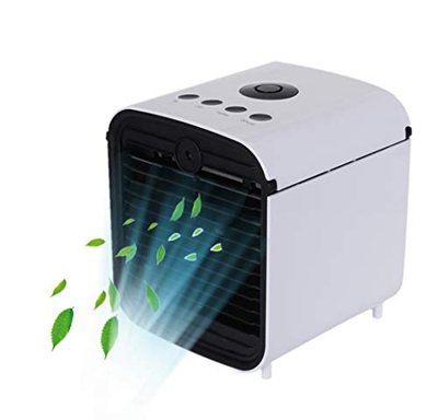 Nifogo condizionatore Portatile Air Cooler-Purificatore d' Ari -Blu LED dell'Aria Umidificatore Ventilatore ad Aria Condizionata per Casa/Ufficio (Bia