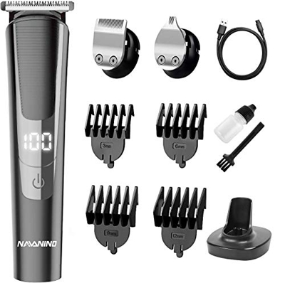 NAVANINO Tagliacapelli Uomo Professionale, Tagliacapelli Elettrico Base Staccabile Doppie Lamette Incrociate Doppia Regolazione Della Velocità Lame Mu
