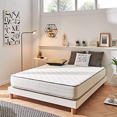 Naturalex | Activisco | Materasso Piazza e Mezza 140x200 cm | Lattice e Memory Alta Densità | 22 cm | Distribuzione Peso Bilanciata | Schiuma Viscoela