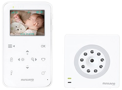 Miniland 89149 Digimonitor 2.4 Plus con applicazione eMyBaby per vedere il bèbè attraverso il computer, tablet o smartphone