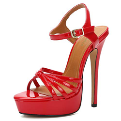 Fereshte Unisex Uomo Donna Crossdresser Drag Queen Piattaforma Stiletto Sandali Partito Pompe, Rosso (Rosso), 42.5 EU precio