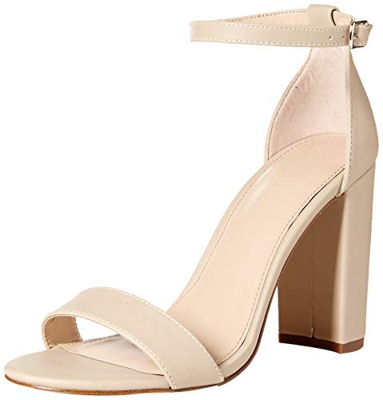 The Drop Rebecca Strappy - Sandali con tacco alto da Donna, Beige, 35.5 EU