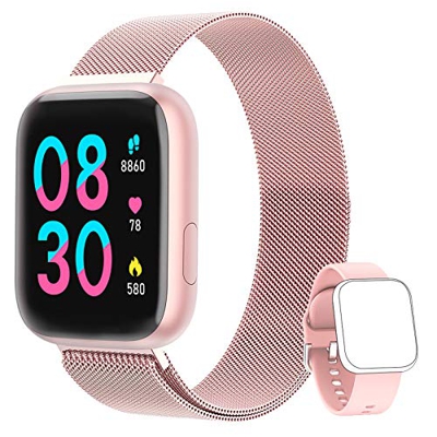 NAIXUES Smartwatch Orologio Fitness Sportivo Donna Uomo Impermeabile Smart Watch Cardiofrequenzimetro Contapassi da Polso Monitor Pressione Sanguigna 