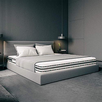 MiaSuite Materasso Ergonomico Singolo Alto 22 cm Lastra in memory rivestimento silver non sfoderabile