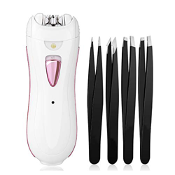 Epilatore Viso Donna Depilatore Elettrico Depilazione Sopracciglia Epilatori per Viso Inguine Corpo Bikini Gamba Ascella e Zone Sensibili, Cordless &  en oferta