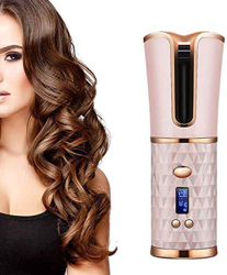 harupink Ferro Arricciacapelli Automatico,Arricciacapelli Rotante USB Portatile,Ferro Arricciacapelli Intelligente con Impostazioni di Tempo e Tempera en oferta