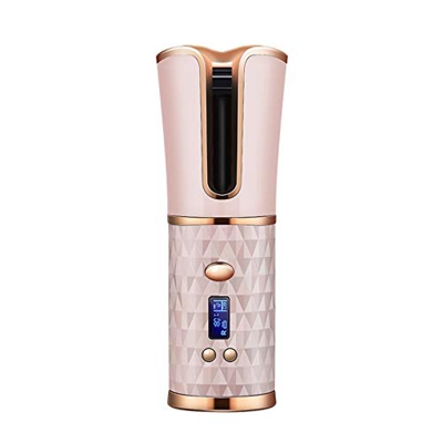 Ferro Arricciacapelli Automatico Ricarica USB Batteria Ricaricabile da 2500 MAH Cura Dei Capelli con Display a LED Antiscottatura Pettine Clip Tre Mod