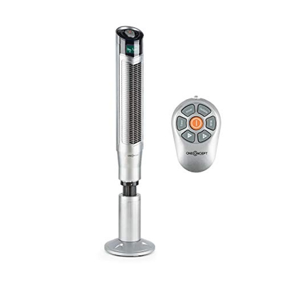 oneConcept Northpeak - Ventilatore a Colonna, Potenza Assorbita: 44 Watt, Flusso max.: 3.780 m³/h, Oscillazione, Altezza Regolabile, Timer, Telecomand