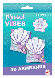 Sambro- Braccioli da Nuoto con Effetto 3D a Forma di Sirena, per Bambini dai 3 ai 6 Anni, con valvola di Sicurezza, Ideale, Spiaggia e Piscina, Multic precio