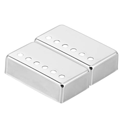 Artibetter 2pcs Double Coil Humbucker Pickup Cover in Metallo Cromato per Chitarra elettrica LP 50MM 52MM en oferta