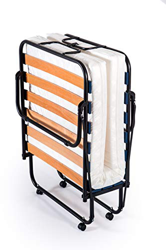 Totò Piccinni BRANDINA Pieghevole Top, Comoda, Robusta, di ALTISSIMA QUALITA', 15 doghe, Ruote girevoli, Materasso Singolo Spesso 12cm, Rete 200x80cm  en oferta