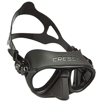 Cressi Calibro Mask, Maschera Subacqua Professionale Antifog per Apnea, Immersioni Unisex Adulto, Nero/Nero, Taglia unica