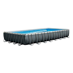 Intex 26378 Piscina Rettangolare, Grigio, 975 x 488 x 132 cm, 54368 L con set pallavolo características