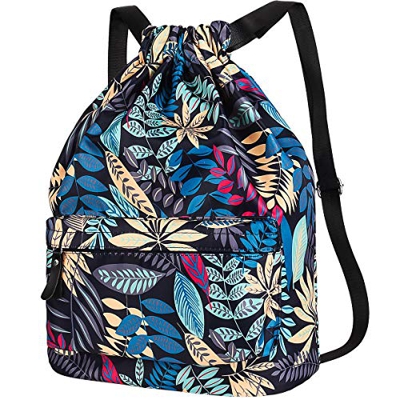 Vbiger Zaino Casual Borsa Palestra Borsa Mare Donna Uomo Zaino Scuola Sacca Sportiva Impermeabile Zaino da Viaggio Borsa Coulisse per Yoga Palestra Sp