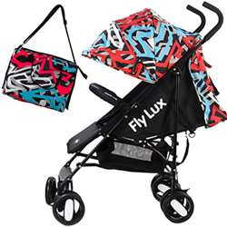 Bakaji Passeggino Fly Lux Richiudibile Chiusura Ombrello Compatto e Leggero per Bambini 6+mesi con Borsa Mamma Coordinata Telaio in Metallo Copertura  características