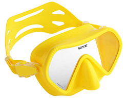 SEAC Mantra, Maschera da Sub Frameless Ragazzi in Silicone Colorato Unisex Adulto, Giallo, Standard en oferta