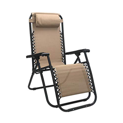 Totò Piccinni Sedia Gravity gravità Zero Sdraio da Giardino Poltrona Relax Pieghevole Salvaspazio Tubolari Acciaio 24mm Reclinabile Tessuto in Textile en oferta