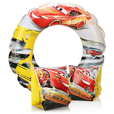 Com-four - Set di 2 galleggianti per bambini con pneumatici e braccioli per bambini