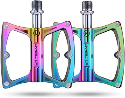 Asvert Pedali Bicicletta Pedali Flat MTB Pedali Bici da Ciclismo Alluminio Leggero Pedale Bicicletta CNC 9/16 Colorato Ultraleggeri Anti-Slittamento p