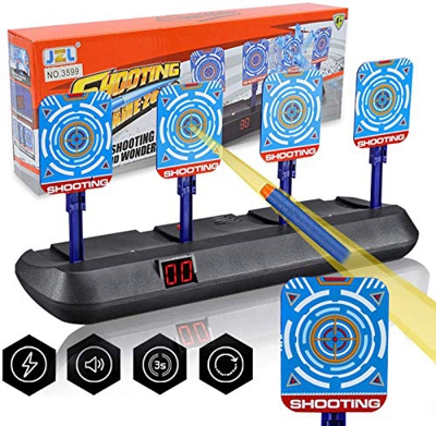 OMG Bersaglio Elettrico per Nerf Guns, Auto-Reset Intelligent Light Sound Effect Scoring Target per Nerf N-Strike Elite/Mega/Rival Series