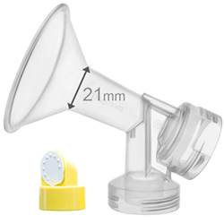 Sostituire Medela 21 millimetri Personal Fit Seno schermo e un connettore.21mm Coppa per il seno con valvola e membrana per tiralatte Medela. Prodotto precio