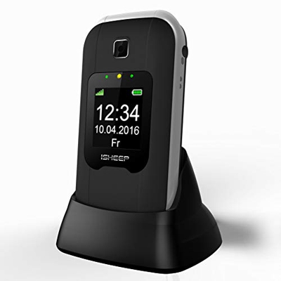 ISHEEP SG220 Telefono Cellulare per anziani Nero