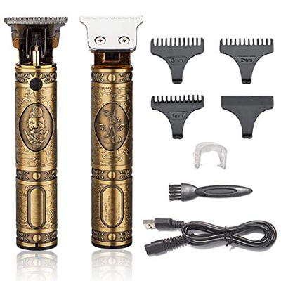 Tagliacapelli Uomo Professionale, Tagliacapelli Elettrico e Rasoio Barba USB Ricaricabile, Impermeabile Portatile T-Blade Tagliacapelli Grooming Kit c
