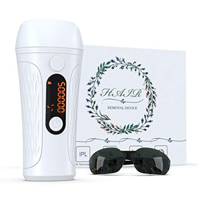 Epilatore Luce Pulsata Laser Peli Donna con Sistema di Depilazione IPL 500,000 Flash e 5 Livelli di Energia e 2 Modalità del'uso Perfetto per Viso/Sch