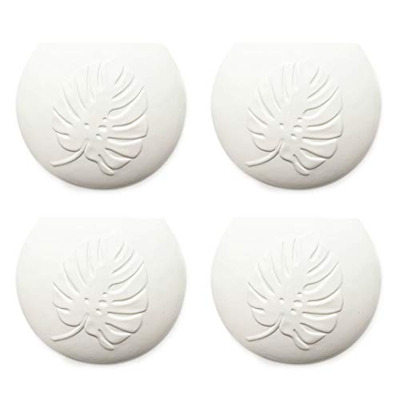 A1658 - Set di 4 umidificatori in ceramica Botanical, piatto per il fissaggio al termosifone, diffusore di acqua
