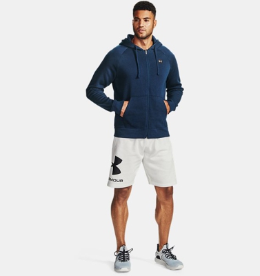 Felpa con cappuccio UA Rival Fleece Full Zip da uomo
