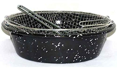 Ceriani 9198030 Friggitrice Ferro/Porcellana con cestello 30sct, Multicolore