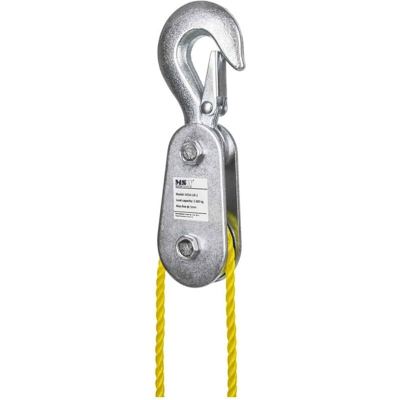 MSW Puleggia Con Gancio Con Guida Per Cavo Omologata Per Verricelli Msw 2Tonnellate