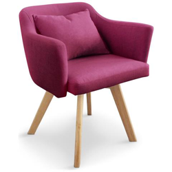 Lotto Di 20 Poltrone Scandinave Dantes In Tessuto Viola en oferta