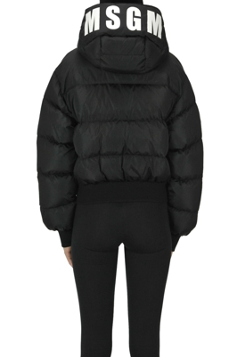 Cropped quilted down jacket