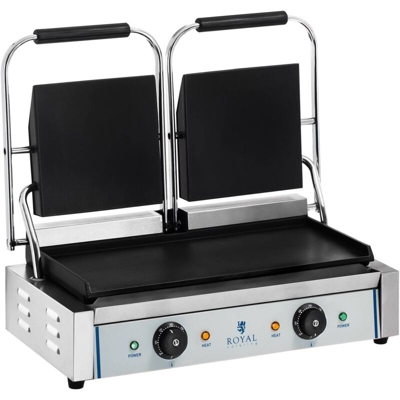 Piastra panini - liscio - 2 x 1.800 W - ROYAL CATERING
