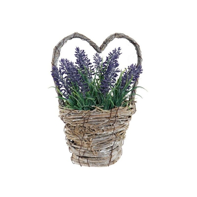 Fiore Decorativo Lilla Plastica Ferro rattan (16 x 10 x 21 cm) - Dekodonia