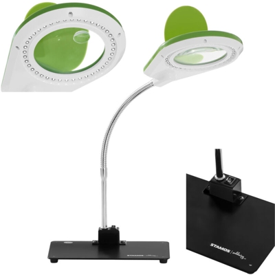 Stamos Welding - Lente Ingrandimento Per Saldatura Con Copertura E Led Verde Ingrandimento 5X/10X