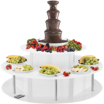 Royal Catering - Set fontana di cioccolato professionale e base luminosa- 4 livelli - 6 kg