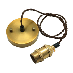 Lampada a sospensione in metallo dorato E27 RETRO CHIC cavo tessile - ECLAIRAGE DESIGN características