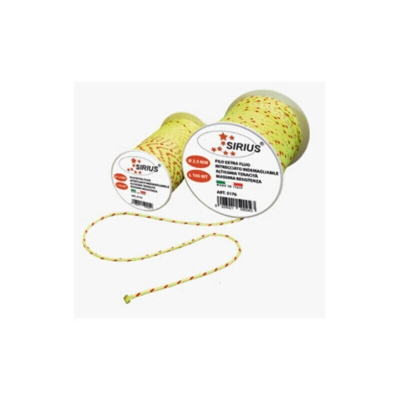 Filo edilizia extra giallo fluo alta visibilita' treccia sirius 100mt varie mis diametro: 2,5 mm