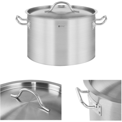 Pentola Per Induzione Pentola Acciaio Inox RCST-9E3-S (9 L, Fondo 3,8 mm) - Royal Catering