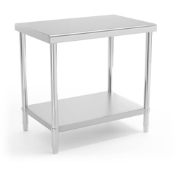 Tavolo Inox Banco da Lavoro Cucina 90x60cm 210kg Acciaio Inossidabile - Royal Catering en oferta