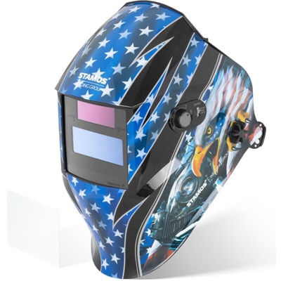 Maschera Da Saldatore Casco Per Saldare Saldatura Visiera Automatica 94 x 36 mm - STAMOS