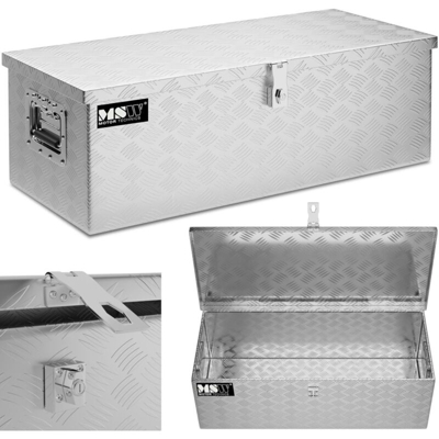 Baule Porta Attrezzi In Alluminio Cassa Portautensili Trasporto Stivaggio 48 L - MSW