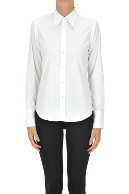 Cotton-blend stretch shirt