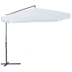 Ombrellone Da Giardino In Acciaio 3 X 3 Metri Laterale Bianco precio