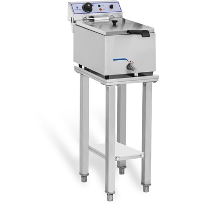 Friggitrice elettrica - 1 x 17 Litri - con ripiano - ROYAL CATERING