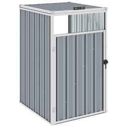 Copri Bidone Rifiuti Grigio 72x81x121 Cm In Acciaio características