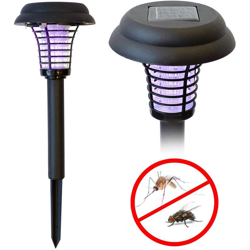 Bakaji - Lampada Zanzariera Elettrica da Giardino Ricarica Solare Paletti Solari UV LED precio