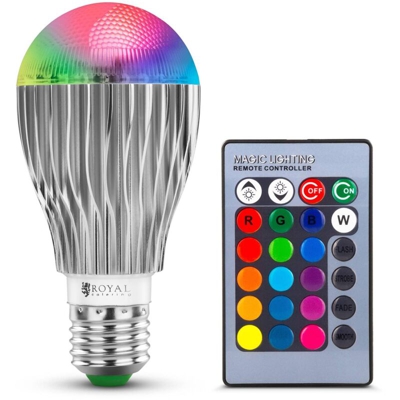 Royal Catering Lampadina LED con Telecomando Luce al LED RCBL-9W27